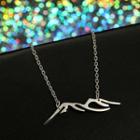 Mountain Pendant Necklace Silver - One Size
