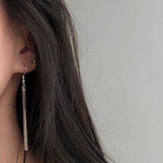 Bar Dangle Earring 1 Pair - Silver - One Size