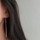 Bar Dangle Earring 1 Pair - Silver - One Size