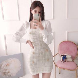 Two-in-one Tweed Bodycon Dress