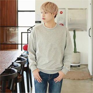 Layered-neck Loose-fit Sweatshirt