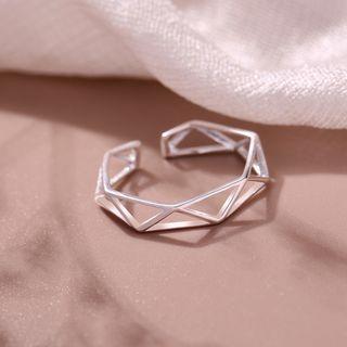 925 Sterling Silver Geometric Open Ring