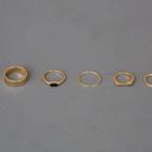 Set Of 7: Metallic Rings