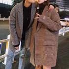 Couple Matching Houndstooth Peak-lapel Blazer