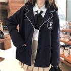 Long Sleeve Shirt With Tie / Single Button Blazer