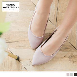 Pointy Toe Metal Accent Flats