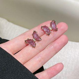 Butterfly Faux Crystal Earring