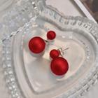 Bead Stud Earring 1 Pair - Stud Earring - Red - One Size