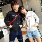 Couple Matching Lettering Drawstring Hoodie