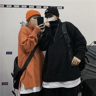 Mock Two-piece Couple Matching Sweater