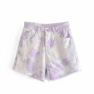 Tie Dye Denim Shorts