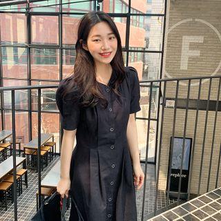 Button-up Long Dress
