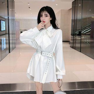 Ribbon Mini A-line Shirtdress
