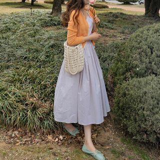 Waistband Stripe Long Skirt