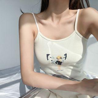Elf-print Camisole Top Off White - One Size