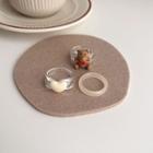 Set Of 3: Bear / Heart / Resin Ring 3 Pcs - Brown & Milky White & Transparent - One Size