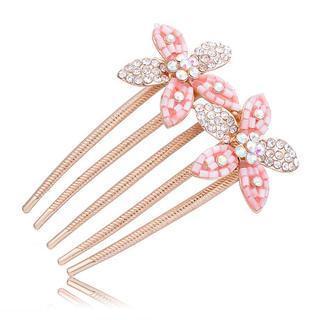 Rhinestone Flower Hair Comb