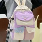 Color Block Multi-section Backpack / Bag Charm