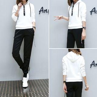Hoodie / Pullover / Cropped Harem Pants / Cropped Straight-fit Pants / Set
