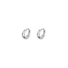Polished Sterling Silver Hoop Earring 1 Pair - Silver - One Size