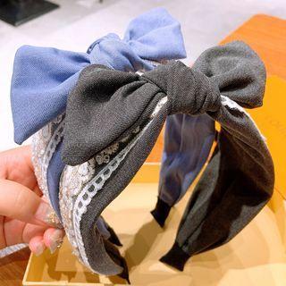 Bow Lace Trim Headband