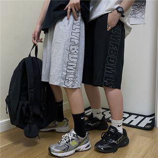 Side Lettering Wide-leg Shorts
