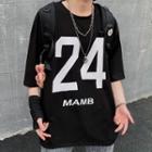 Short-sleeve Numbering Print T-shirt