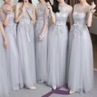 Lace Trim Mesh Bridesmaid Dress (various Designs)
