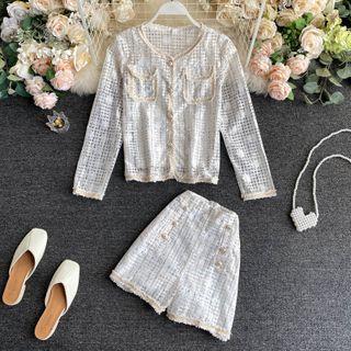 Set: Lace Light Jacket + Shorts