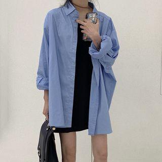 Spaghetti Strap A-line Dress / Plain Shirt
