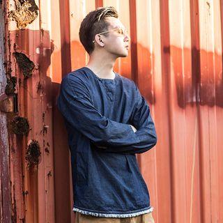 Fray-trim Denim T-shirt