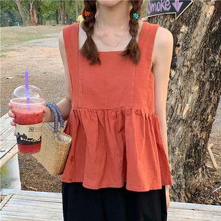 Sleeveless Square-neck Top / Harem Pants