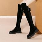Plain Platform Over-the-knee Boots