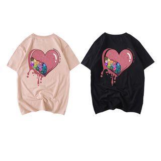 Short Sleeve Devil Print T-shirt