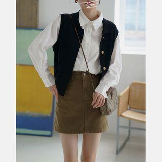 Collared Button Knit Vest