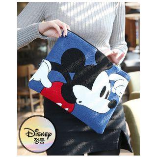 Character Print Boucl  Clutch
