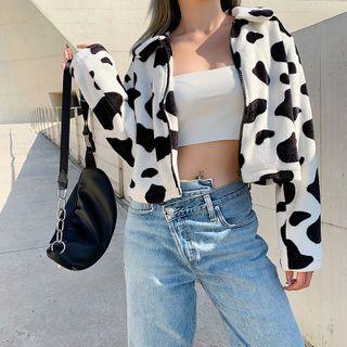 Cow-print Cardigan