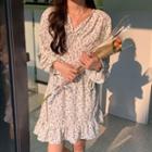 Floral Print Hem Dress