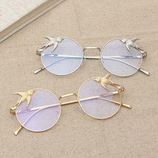 Bird Detail Round Glasses