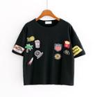 Batch Embroidered Short-sleeve T-shirt