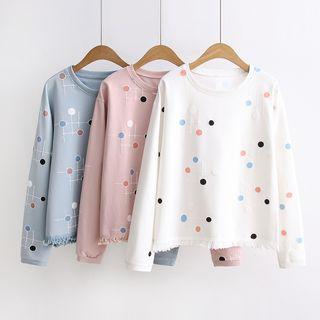 Long-sleeve Dotted Pullover