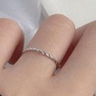 925 Sterling Silver Braided Open Ring Ring - One Size