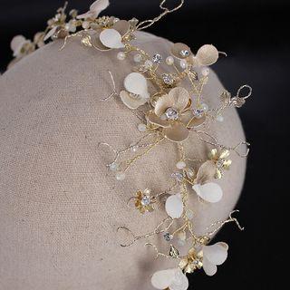 Wedding Rhinestone Branches Headband Almond - One Size