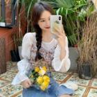 Floral Camisole Top / Long-sleeve Blouse