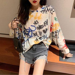 Loose-fit Printed Light Top