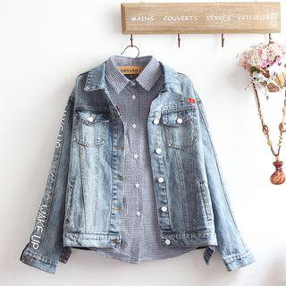 Set: Plaid Shit + Buttoned Denim Jacket