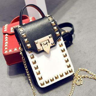 Studded Chain Strap Crossbody Pouch