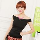 Off-shoulder Short-sleeve Top