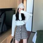 Sweater / Tweed Mini Skirt