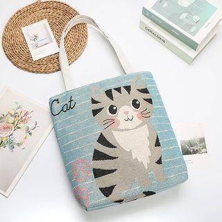 Cat Embroidered Tote Bag (various Designs)